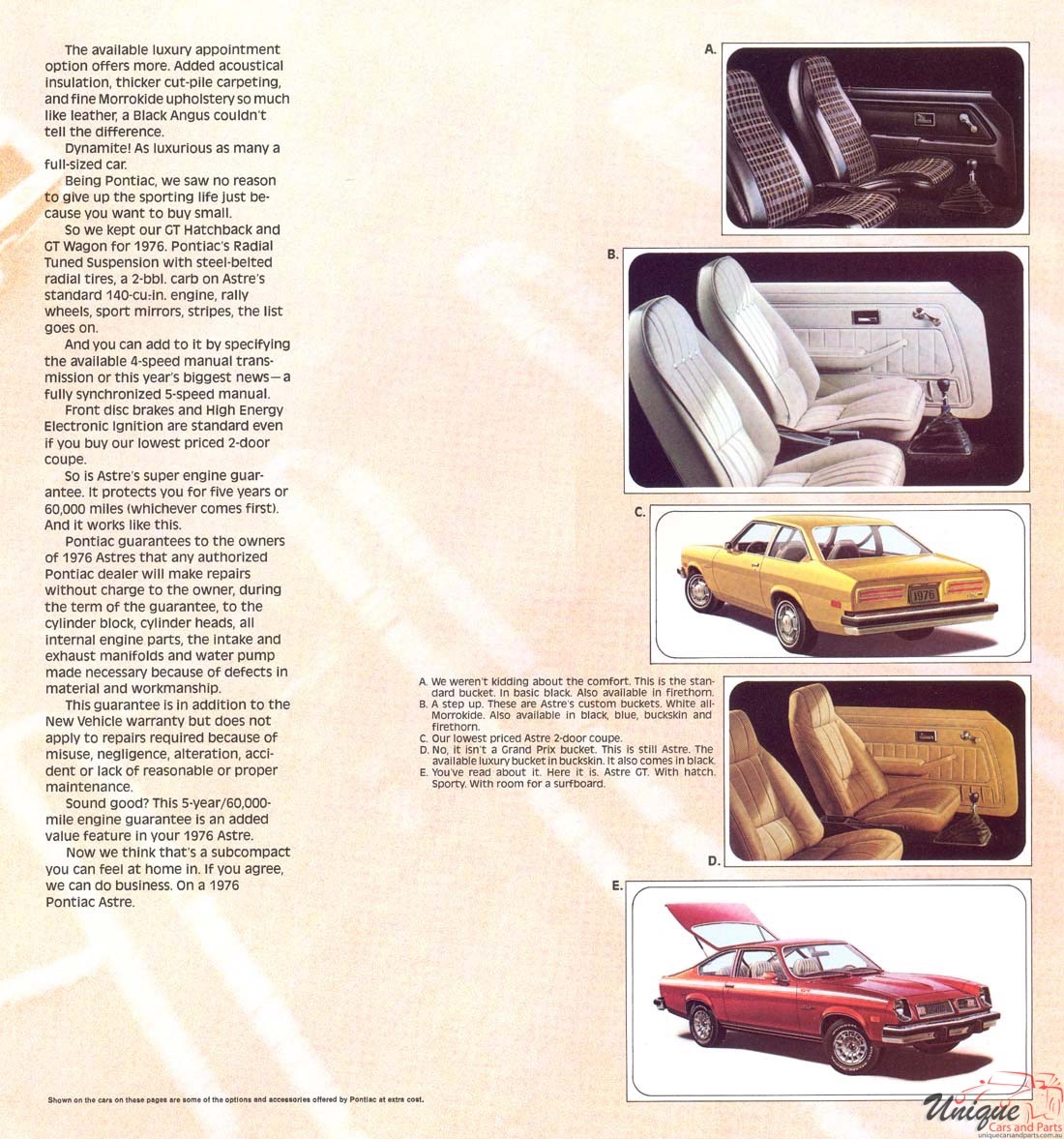 1976 Pontiac Astre Brochure Page 1